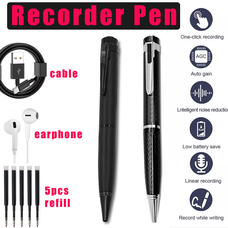 Voice Recorder Pen - Caneta gravadora de voz digital 128GB
