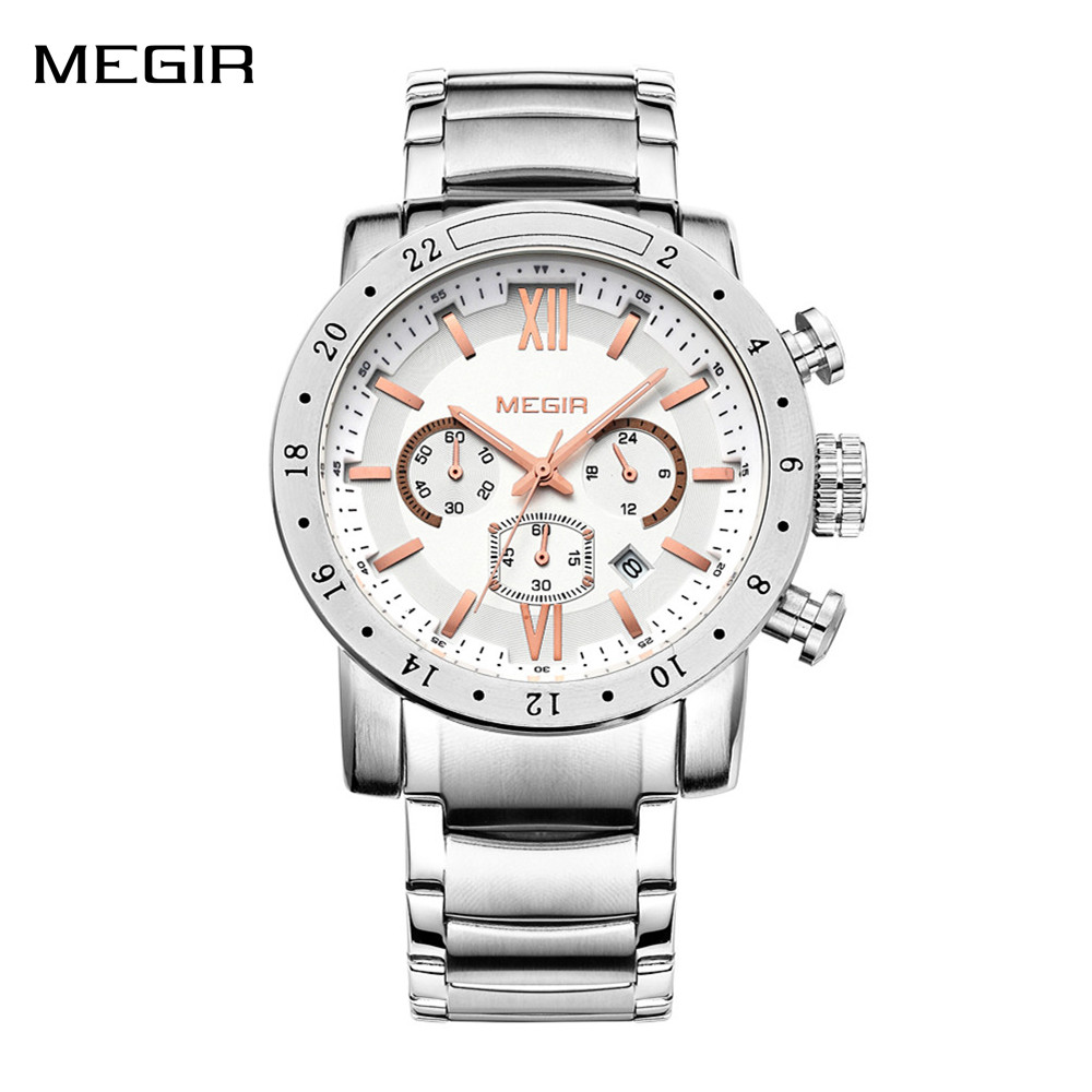Electronics Gadgets For Men - Megir relógios casuais de aço inoxidável