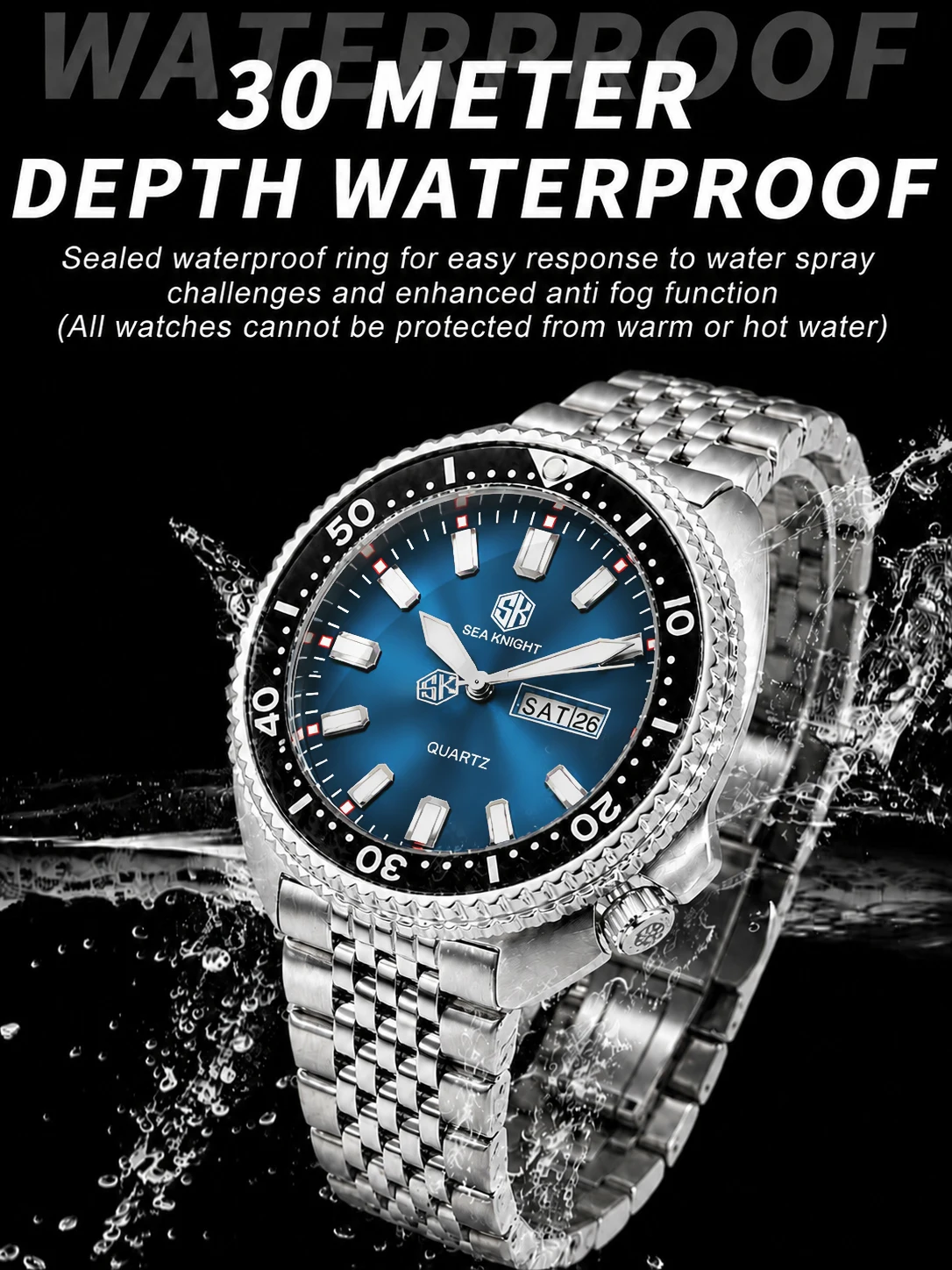 SEA KNIGHT Novo Relógio de Qua - Electronics Gadgets For Men avaliação e preço