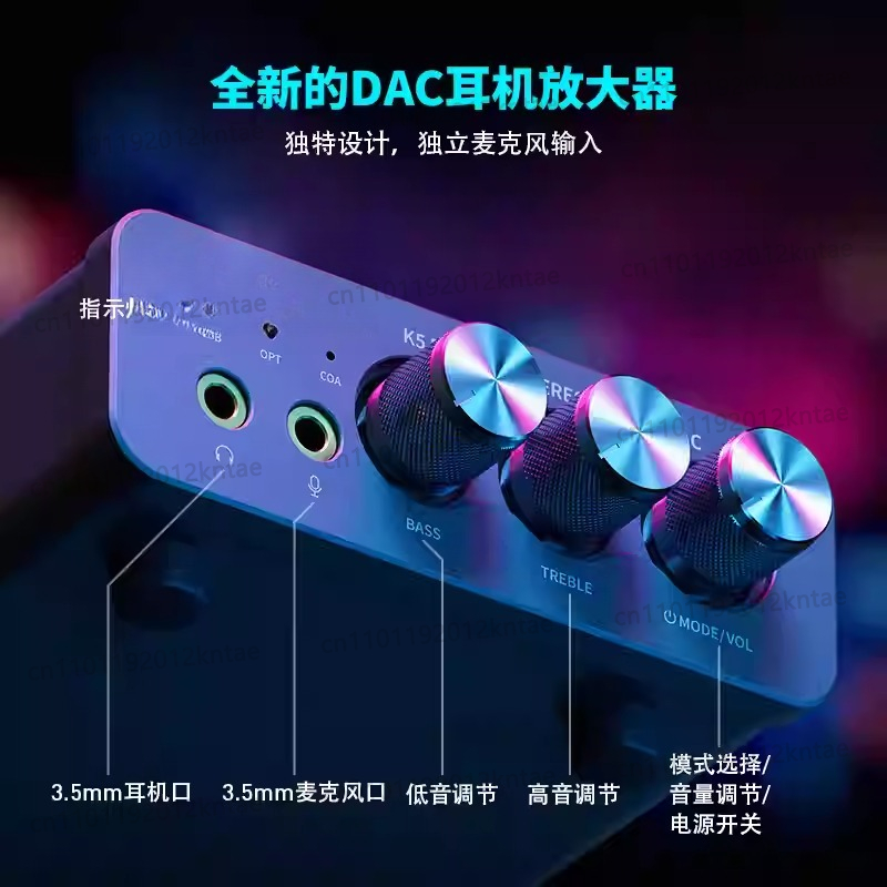 K5 PRO MINI DAC Estéreo Amplif - Usb Sound Card External avaliação e preço