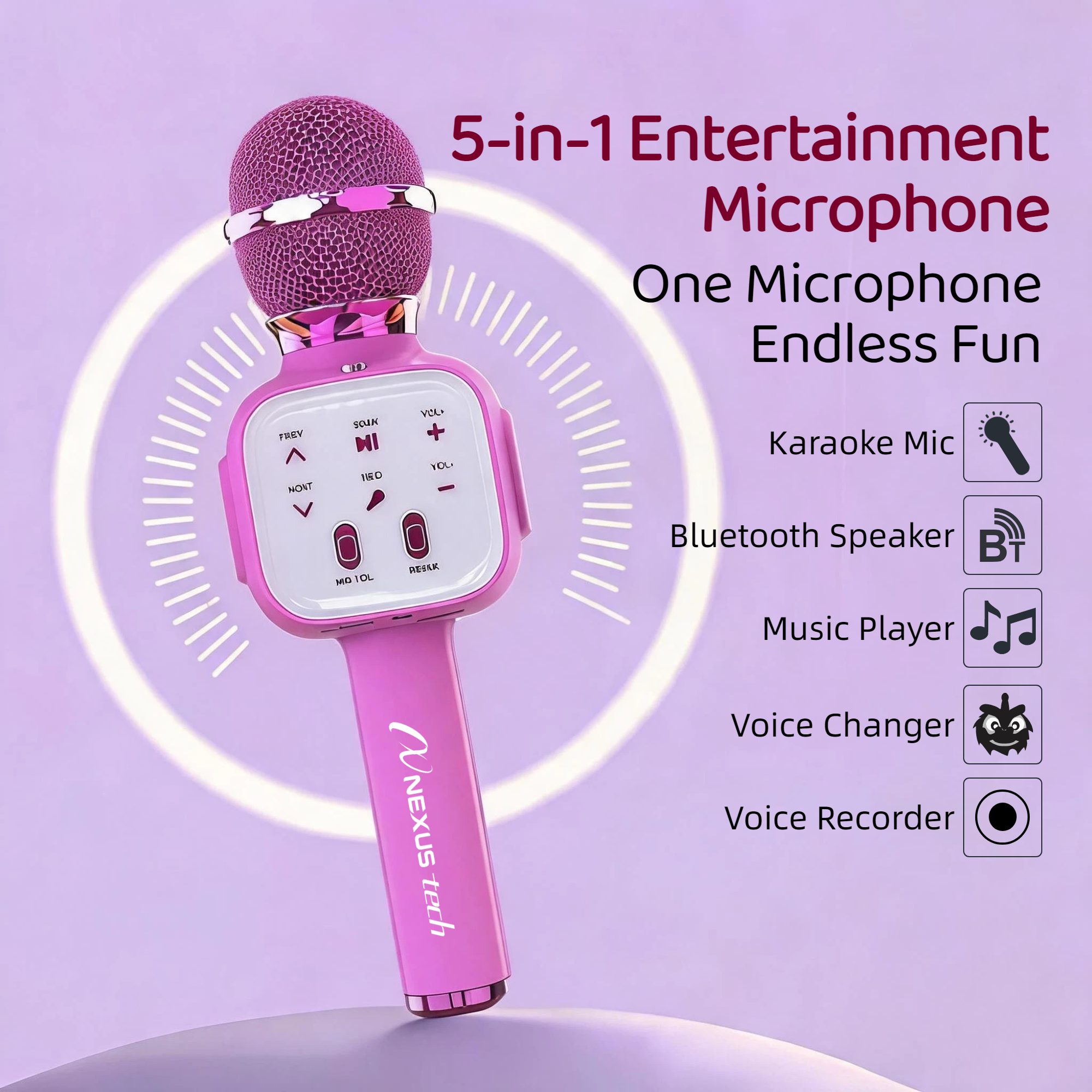 Microfone de karaoke sem fios  - Electronic Gift avaliação e preço