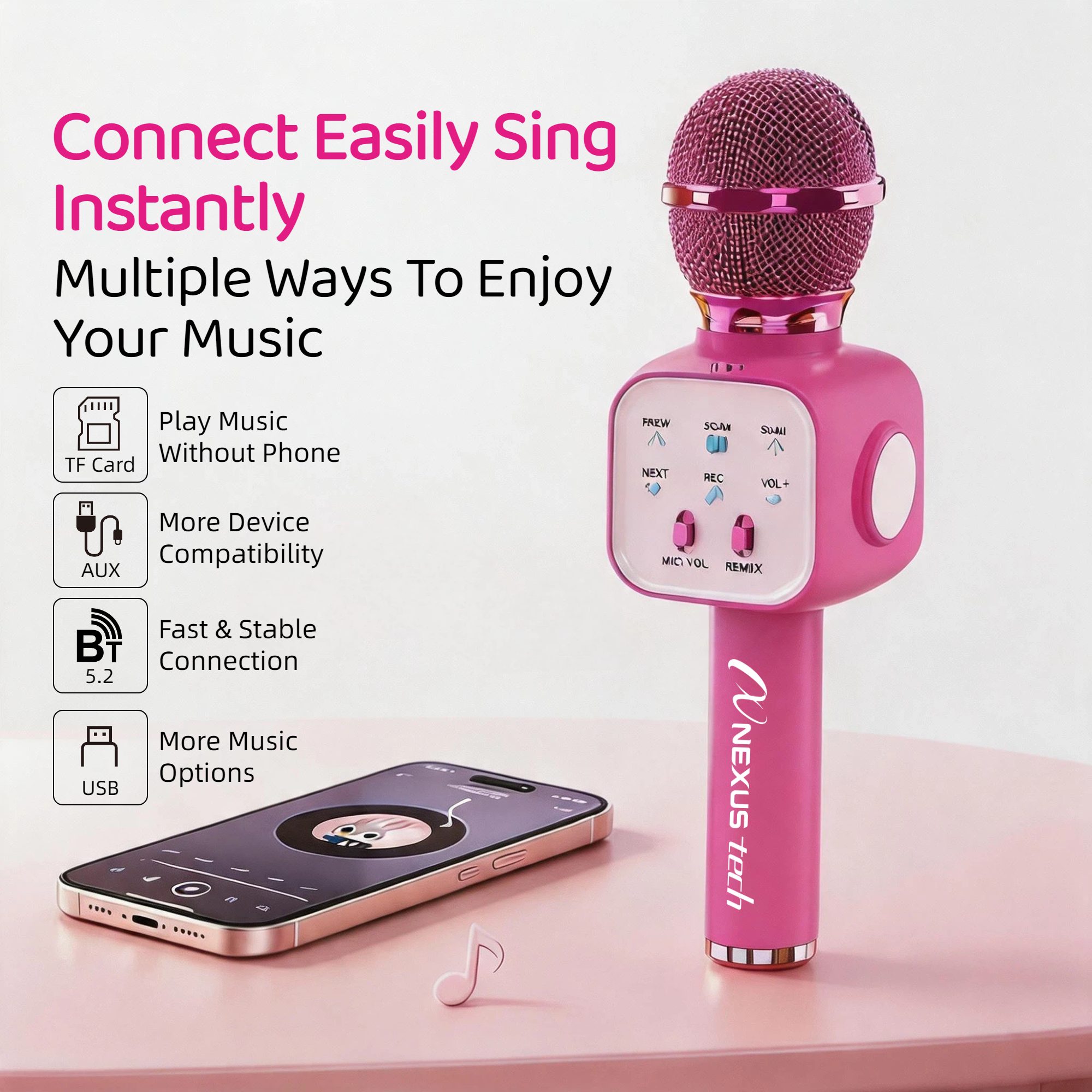 Microfone de karaoke sem fios  - Electronic Gift avaliação e preço