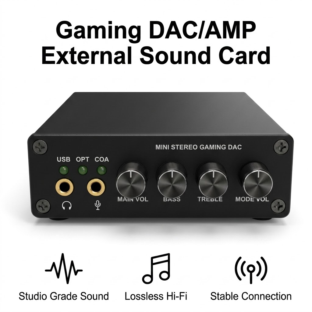 Mini DAC para Jogos, Amplifica - Usb Sound Card External avaliação e preço